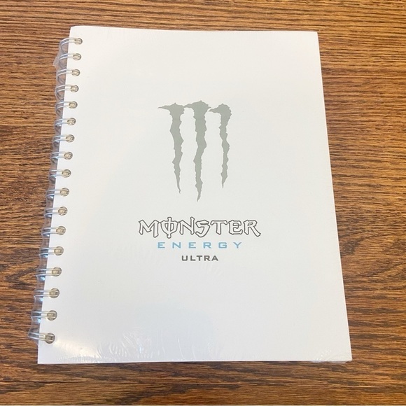 NWTs Monster Energy Co. | White Monster Energy Ultra spiral Notebook/ Journal - Picture 1 of 8